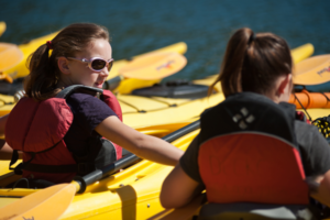 Teens in Kayak Together