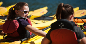Teens in Kayak Together