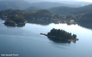 Boulder Island, Hamber Island and Belcarra Park behind