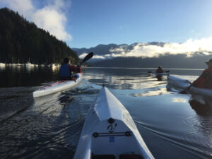 Morning surfski paddle in Deep Cove