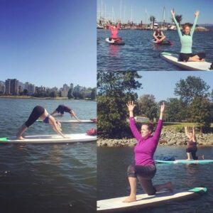 Kristy Wright teaches SUP Yoga