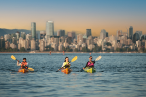 Group of people kayaking at Jericho Beach